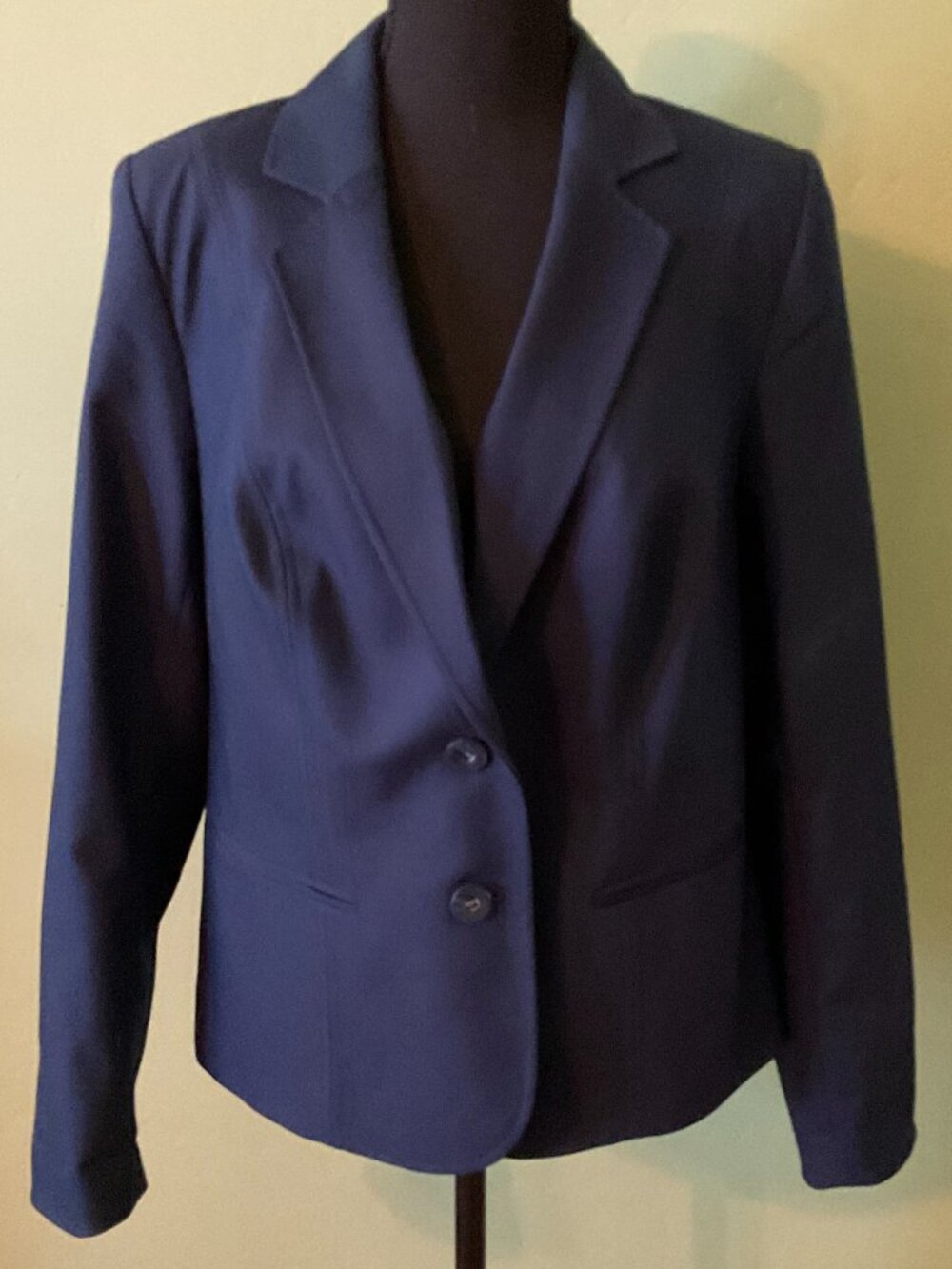 Lane Bryant Navy Blue 2 Button Womans Blazer  Sz 14 preowned